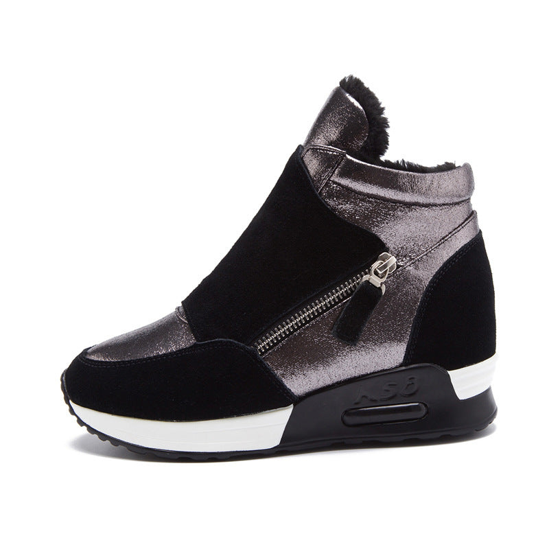 Thick-soled High-rise Casual Sports Shoes Girls' Cotton | Brodtica.com - Brodtica