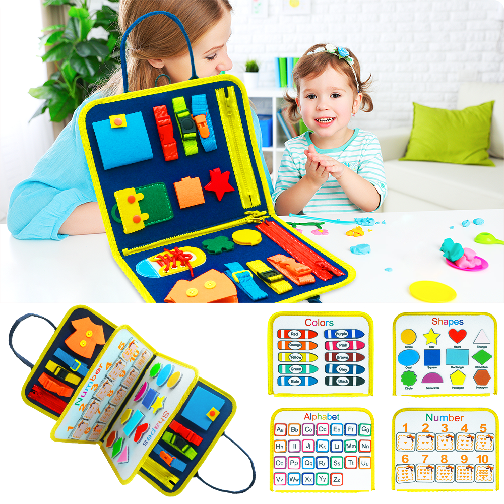 Baby Early Education Preschool Sensory Learning Toy Book Children's Busy Board Dressing And Buttoning Learning | Brodtica.com - Brodtica