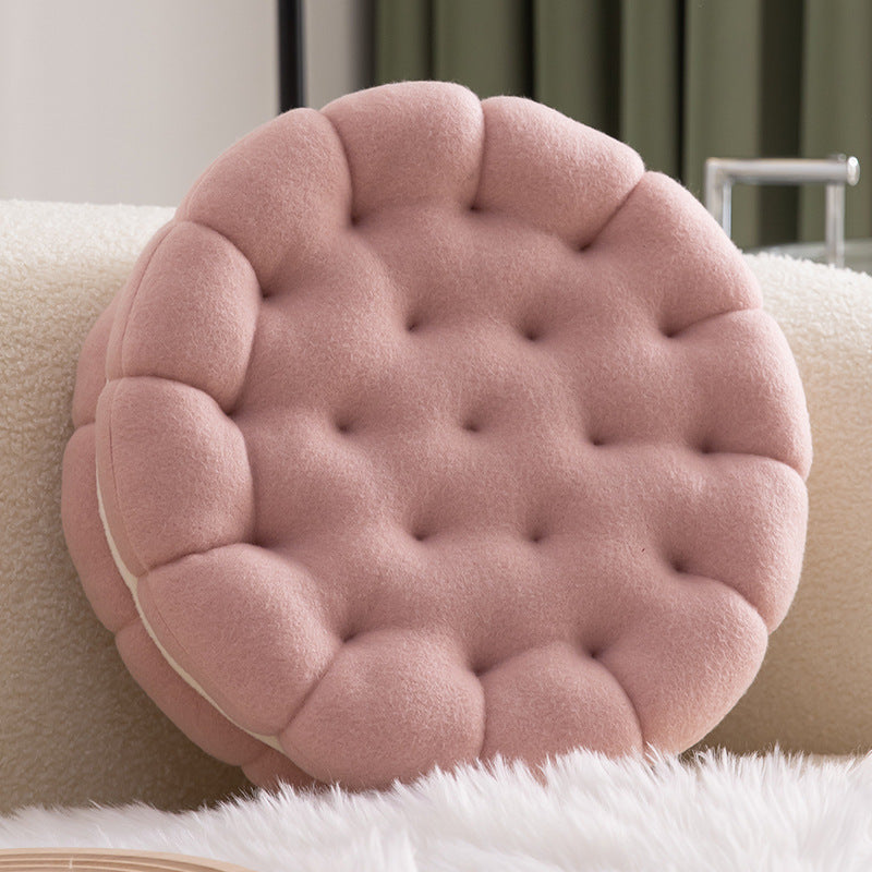 Sandwich Biscuit Pillow Creative Cute Sofa Cushion | Brodtica.com - Brodtica Sandwich Biscuit Pillow Creative Cute Sofa Cushion | Brodtica.com Brodtica.com | USA Creative and cute sofa cushion designed like a sandwich biscuit, adding a fun and playful touch to any room decor. Product information: Pattern: solid color Color: strawberry pink, chocolate coffee, almond beige Size: diameter 35cm Filler: pp Cotton Style: Cartoon Category: cushion/pillow Packing list: Pillow*1 Product Image: