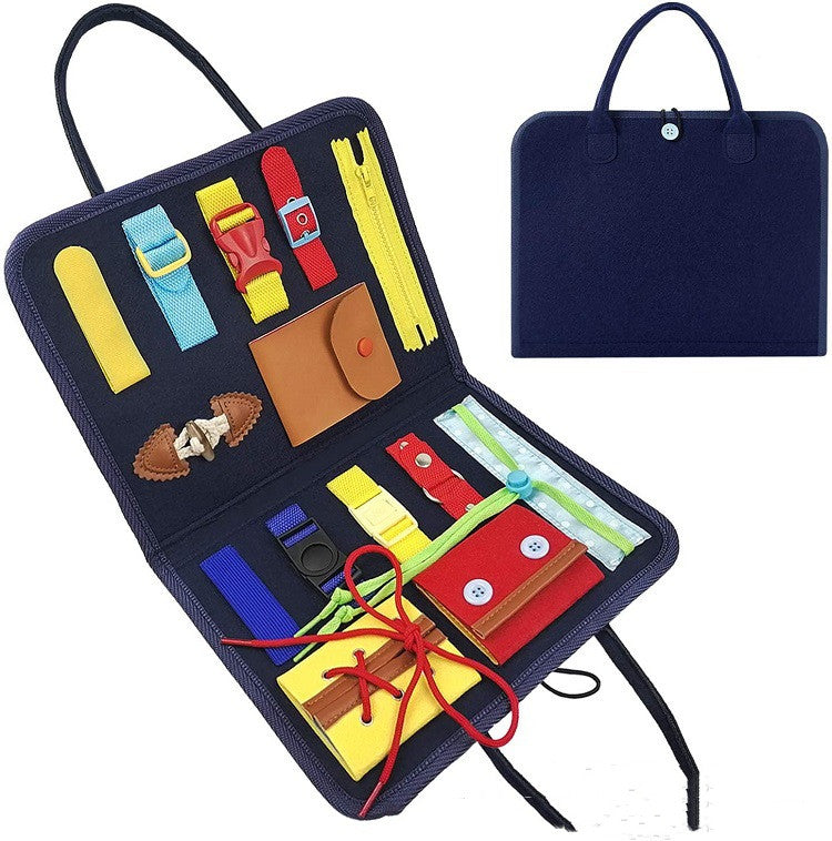 Baby Early Education Preschool Sensory Learning Toy Book Children's Busy Board Dressing And Buttoning Learning | Brodtica.com - Brodtica
