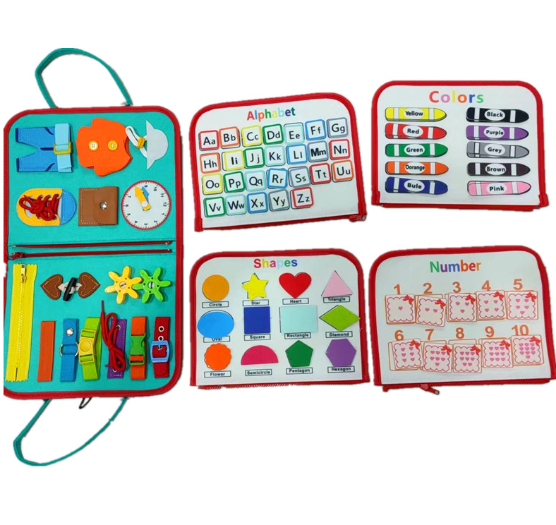 Baby Early Education Preschool Sensory Learning Toy Book Children's Busy Board Dressing And Buttoning Learning | Brodtica.com - Brodtica