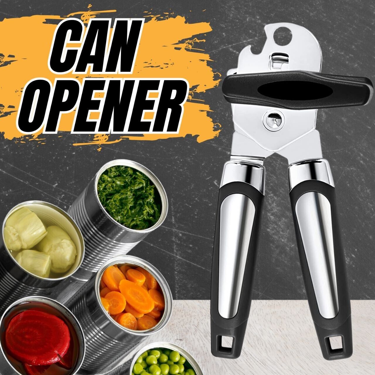Can Opener Smooth Edge Heavy Duty Stainless Steel Blades Beer Opener | Brodtica.com - Brodtica