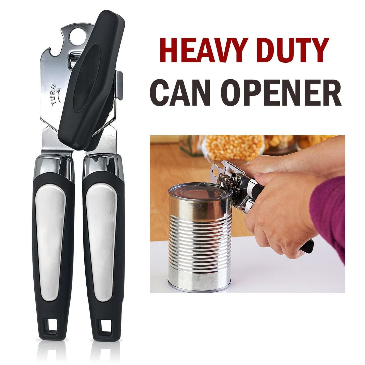 Can Opener Smooth Edge Heavy Duty Stainless Steel Blades Beer Opener | Brodtica.com - Brodtica