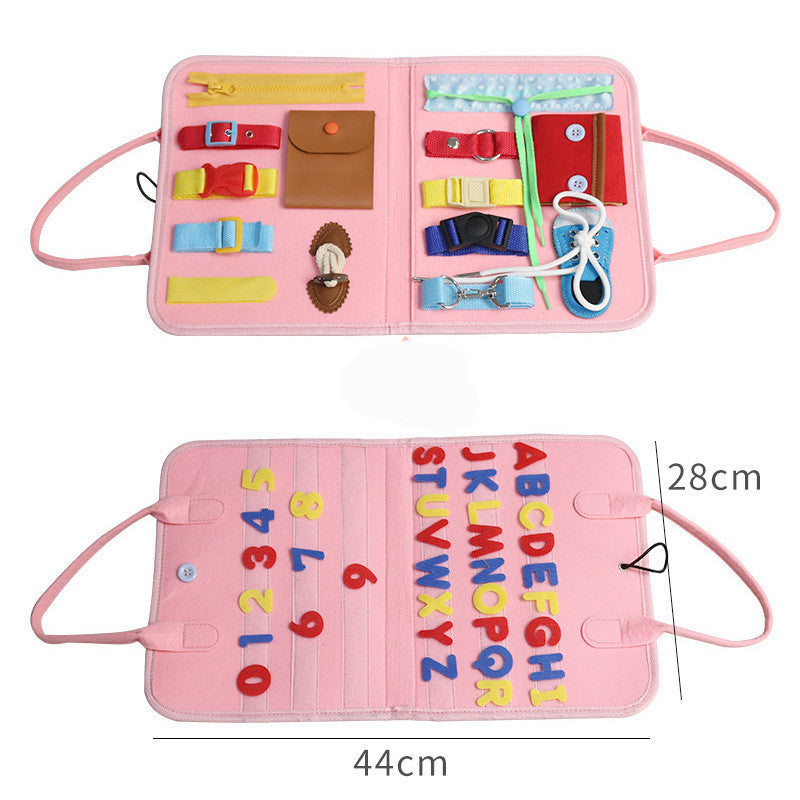 Baby Early Education Preschool Sensory Learning Toy Book Children's Busy Board Dressing And Buttoning Learning | Brodtica.com - Brodtica