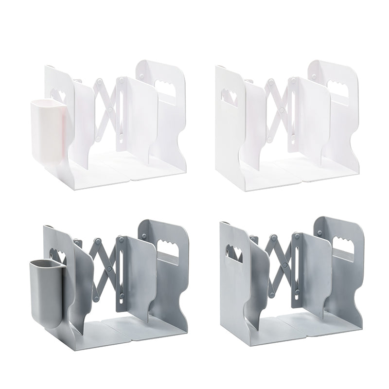 Retractable Bookends Shelves Book Support Stand Adjustable Bookshelf With Pen Holder Desk Organizer Office Accessories | Brodtica.com - Brodtica