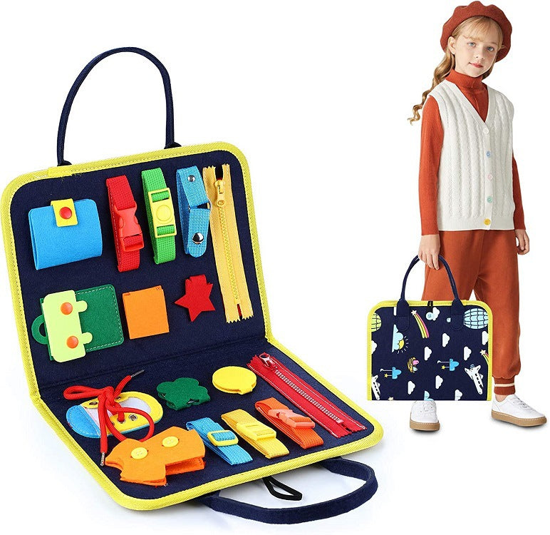Baby Early Education Preschool Sensory Learning Toy Book Children's Busy Board Dressing And Buttoning Learning | Brodtica.com - Brodtica