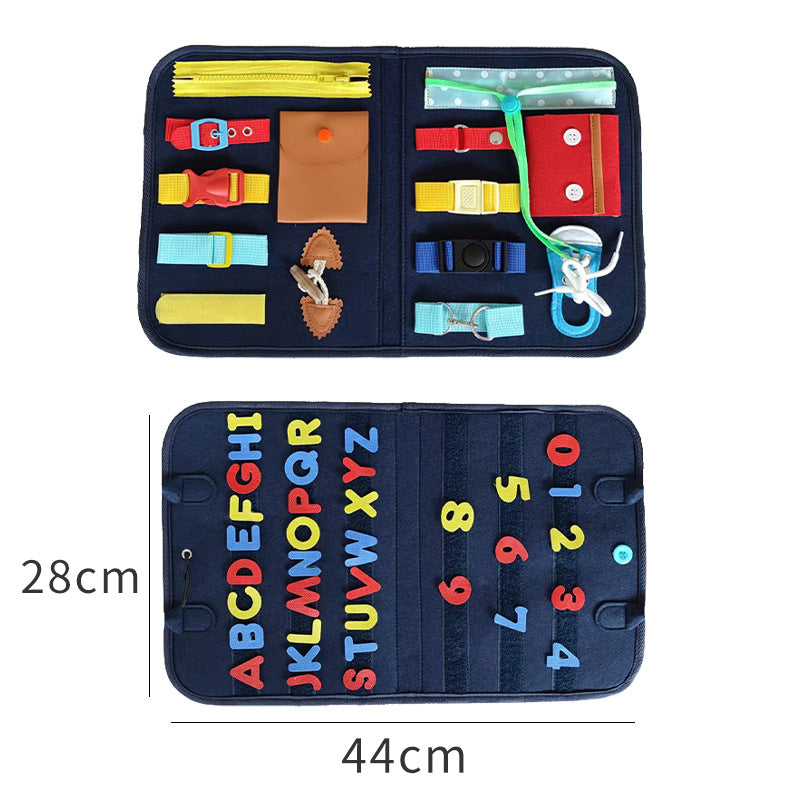 Baby Early Education Preschool Sensory Learning Toy Book Children's Busy Board Dressing And Buttoning Learning | Brodtica.com - Brodtica