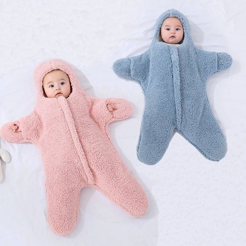 Newborn Cozy Baby Starfish Lamb Velvet Sleeping Bag | Brodtica.com - Brodtica