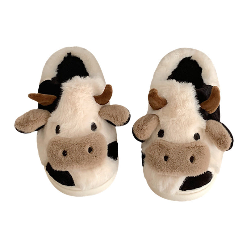Soft and Comfy Cow House Slippers - Fluffy Cozy and Adorable Cow Print | Brodtica.com - Brodtica