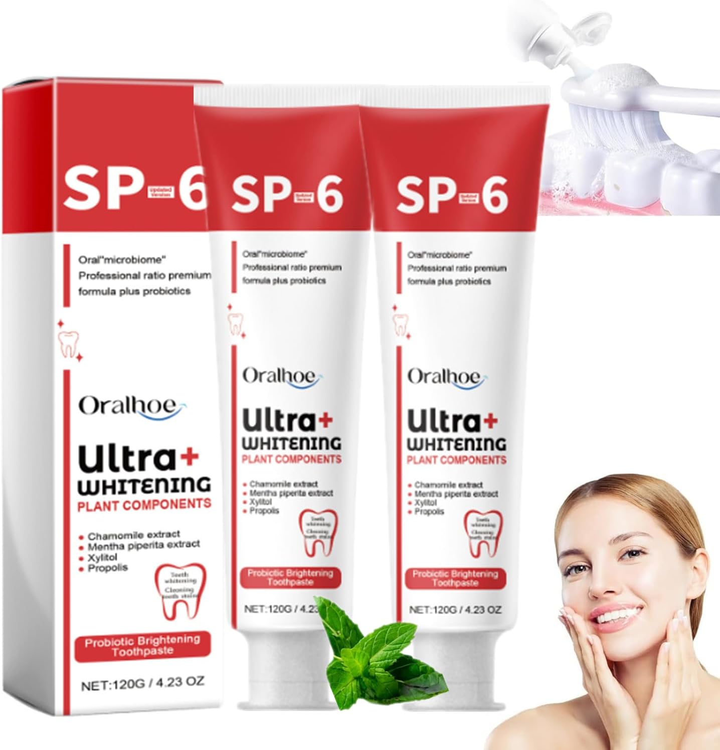 SP-6 Ultra Whitening Toothpaste – 120g (Free Home Delivery)