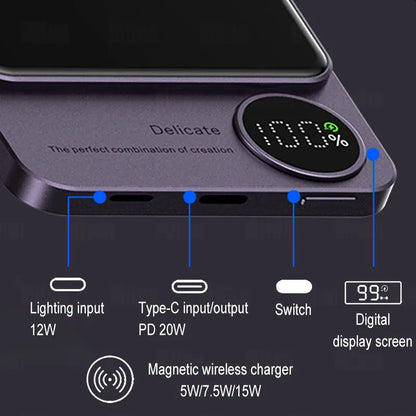 10000mAh Macsafe Magnetic Power Bank Wireless Fast Charger