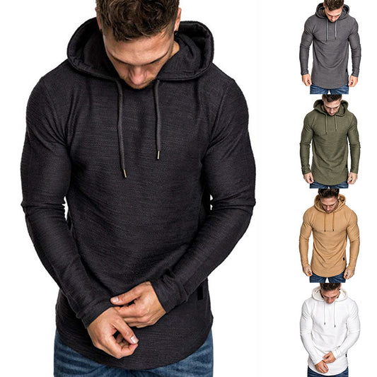 Men Hoodie Sweatshirt Casual Long Sleeve Slim Tops Gym Casual | Brodtica.com - Brodtica