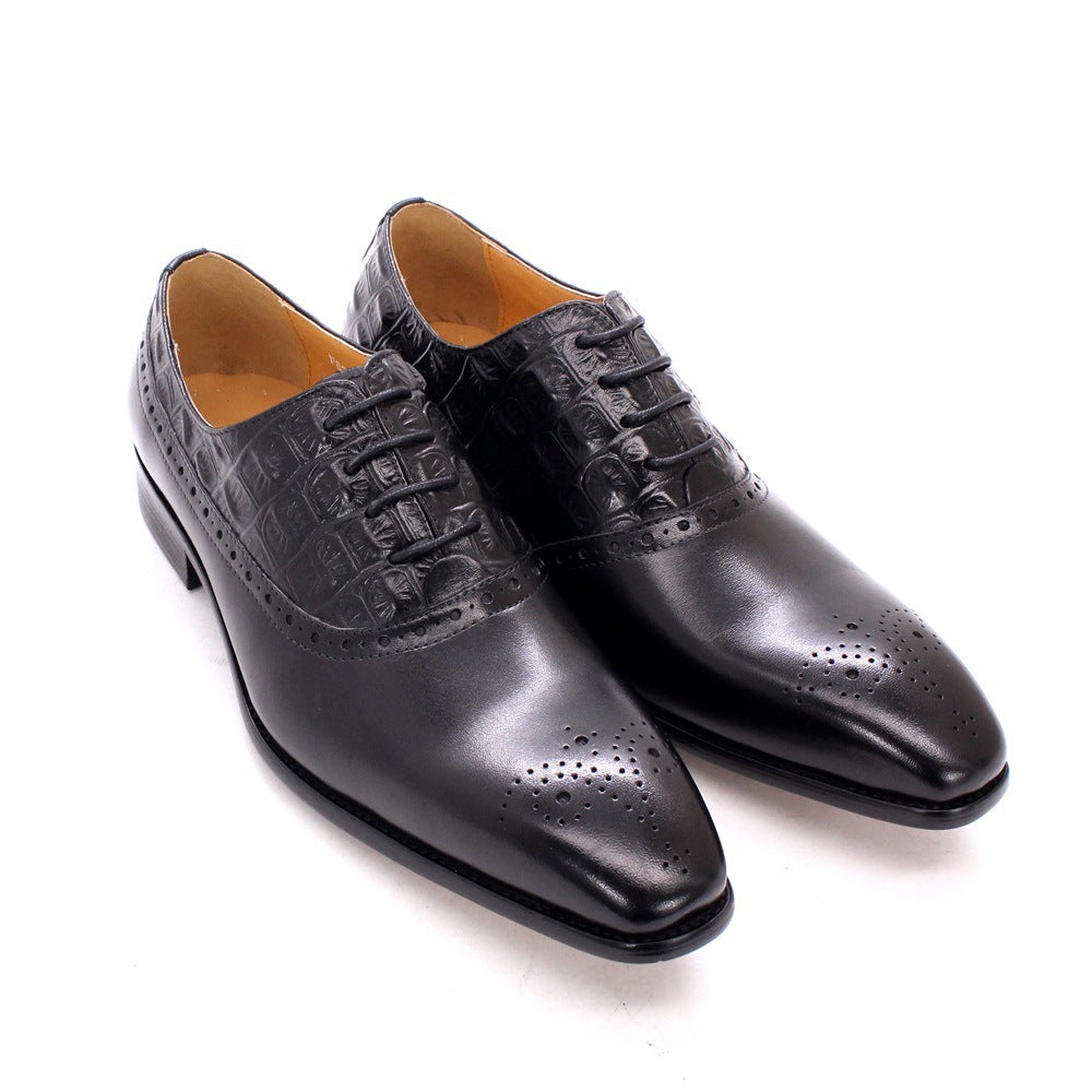 Men's Lace-up British Oxford Shoes Cowhide | Brodtica.com - Brodtica