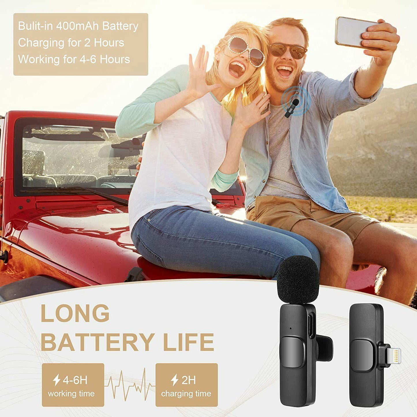 Lavalier Mini Microphone Wireless Audio Video Recording With Phone Wireless Handheld | Brodtica.com - Brodtica