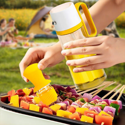 Multi-Functional Oil Dispenser with Silicone Brush for BBQ | Brodtica.com - Brodtica