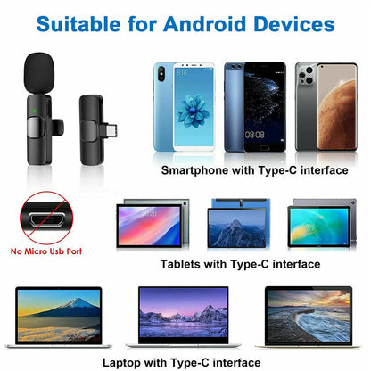 Lavalier Mini Microphone Wireless Audio Video Recording With Phone Wireless Handheld | Brodtica.com - Brodtica