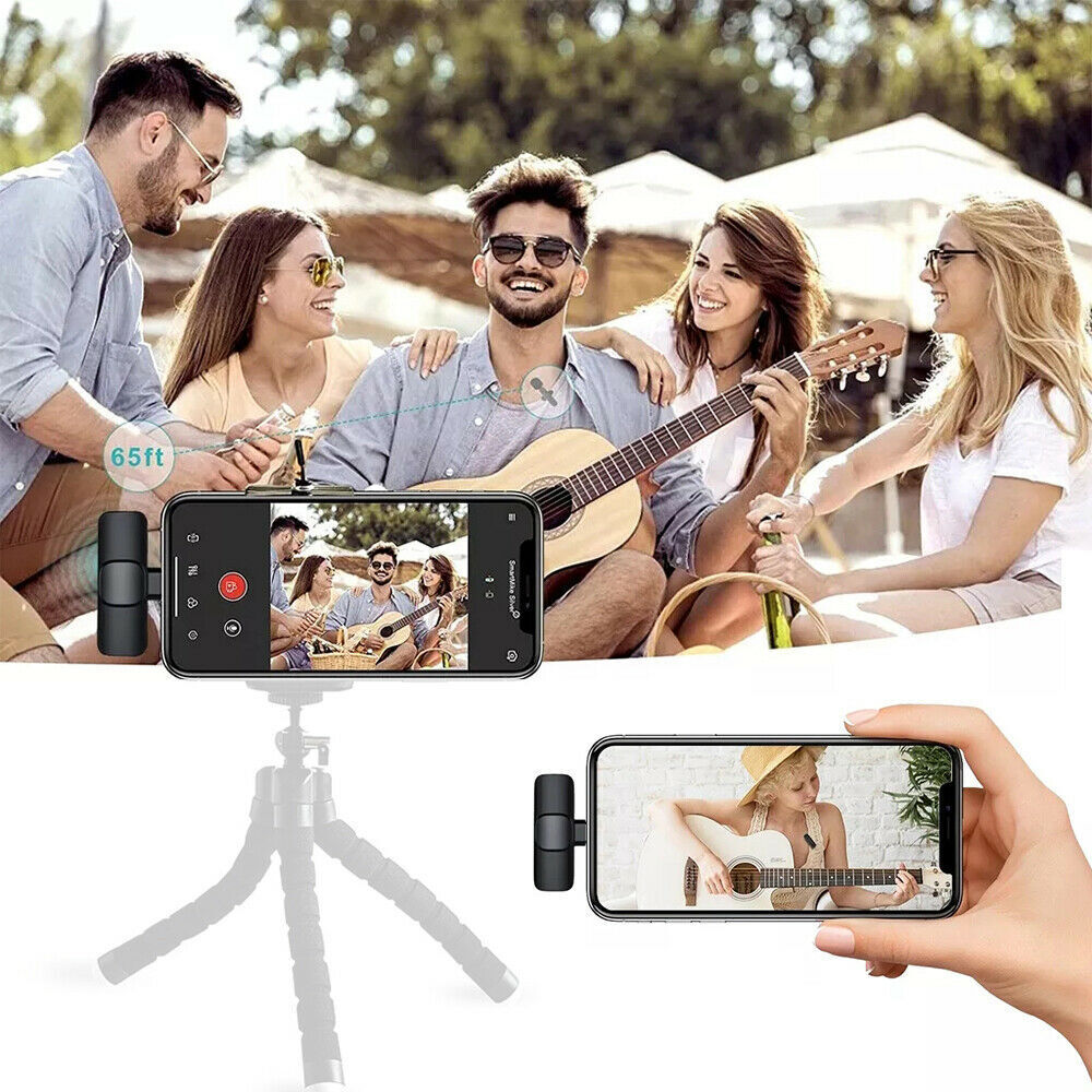 Lavalier Mini Microphone Wireless Audio Video Recording With Phone Wireless Handheld | Brodtica.com - Brodtica