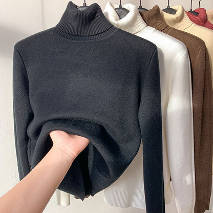 Turtle Neck Winter Sweater Women Elegant Thick Warm Female Knitted Pullover Loose Basic Knitwear | Brodtica.com - Brodtica