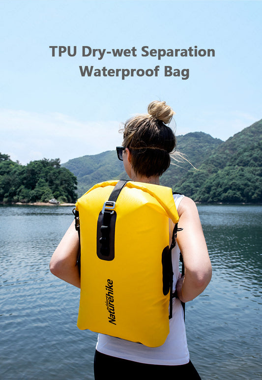 Nature hike Outdoor Waterproof Bag Dry-wet Separation 28L Swimming Waterproof Backpack TPU Fabric Portable Swim Drifting Beach | Brodtica.com - Brodtica