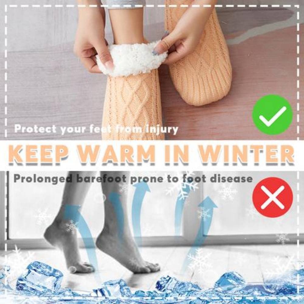 Warm & Cozy Winter Footwear- Non-Slip grip Snow Socks for Women | Brodtica.com - Brodtica