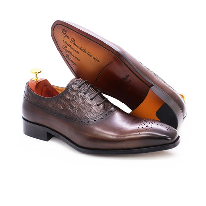 Men's Lace-up British Oxford Shoes Cowhide | Brodtica.com - Brodtica