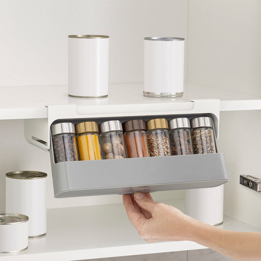 Seasoning Bottle Storage Rack Kitchen Box Hanging Spice Jar Rack Household Punch-free | Brodtica.com - Brodtica