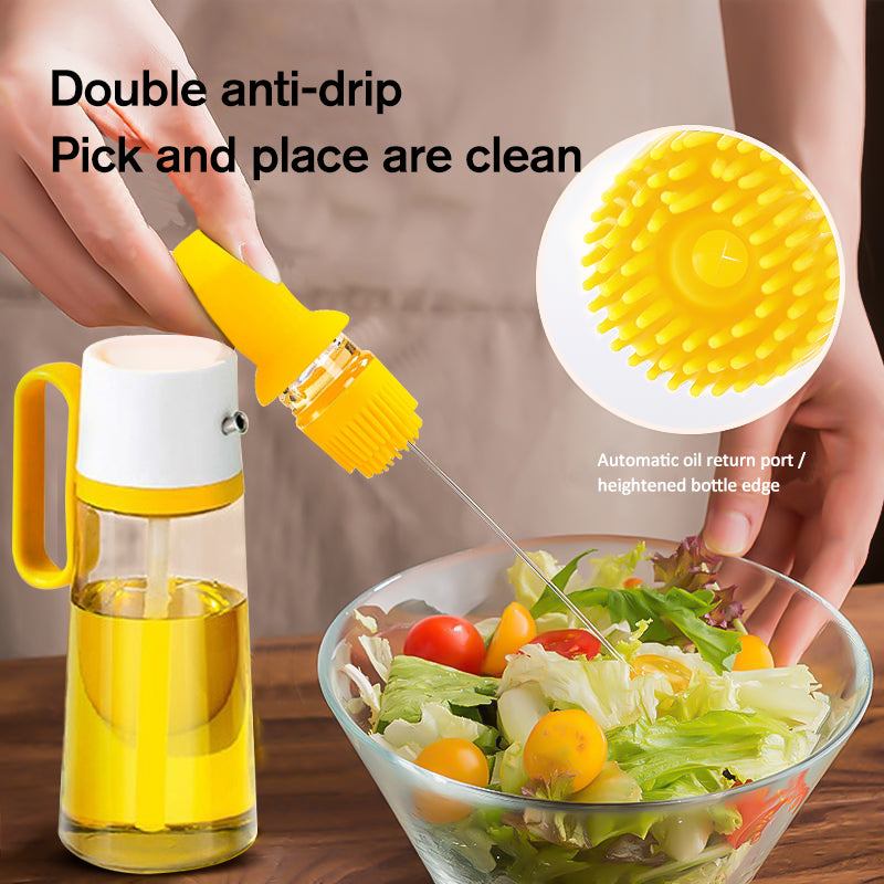 Multi-Functional Oil Dispenser with Silicone Brush for BBQ | Brodtica.com - Brodtica